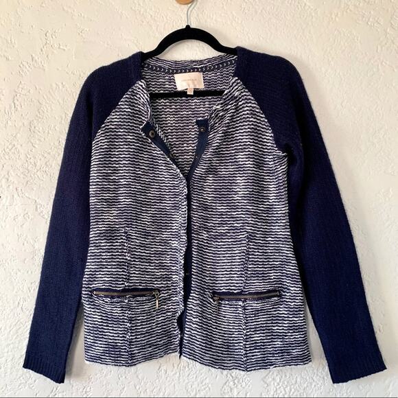 Skies are Blue Stitch Fix striped sweater cardigan - Picture 1 of 4